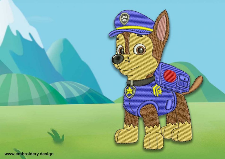 Dog Chase Paw Patrol Embroidery Design Embroidery Design