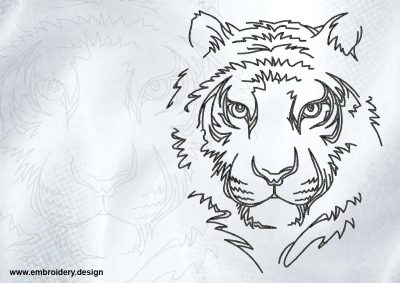 The embroidery design Strong tiger